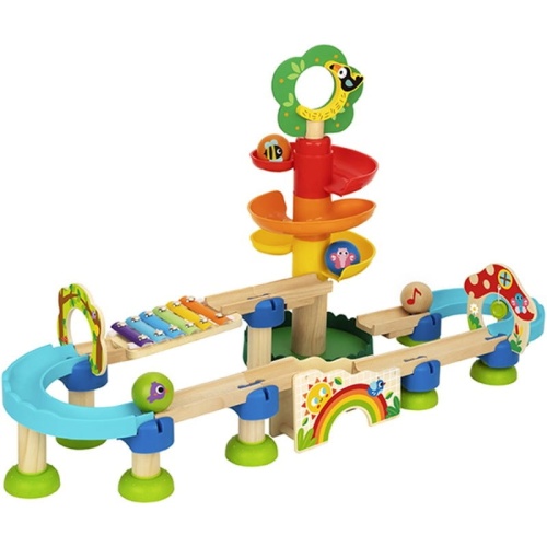 TOOKY TOY DREWNIANY MUZYCZNY TOR KULKOWY KULODROM 44EL. TK744