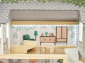 LULILO DOMEK DLA LALEK DREWNIANY FLORO BOHO LED 78 CM