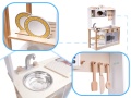 LULILO KUCHNIA DREWNIANA MDF DLA DZIECI KUKETO 85 CM Z AKCESORIAMI