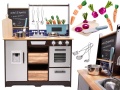 KUCHNIA DREWNIANA MDF DLA DZIECI LOFT XXL 96 CM Z AKCESORIAMI
