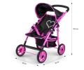 MILLY MALLY WÓZEK SPACEROWY DLA LALEK NATALIE PRESTIGE BLACK