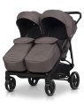 EURO-CART WÓZEK SPACEROWY BLIŹNIACZY DOBLO TAUPE