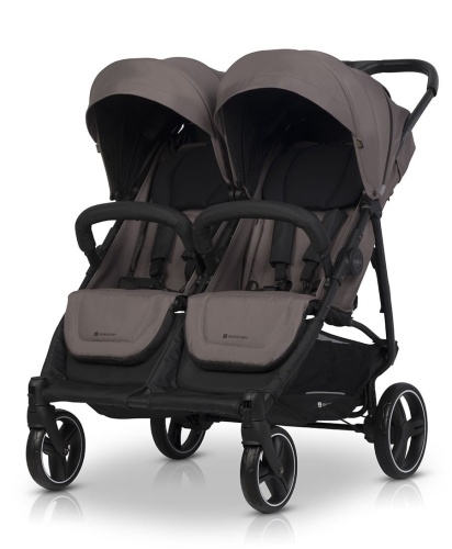EURO-CART WÓZEK SPACEROWY BLIŹNIACZY DOBLO TAUPE
