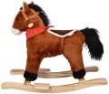 ADAM TOYS PLUSZOWY KONIK NA BIEGUNACH BRĄZOWY WYDAJE DŹWIĘKI