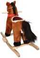 ADAM TOYS PLUSZOWY KONIK NA BIEGUNACH BRĄZOWY WYDAJE DŹWIĘKI