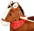 ADAM TOYS PLUSZOWY KONIK NA BIEGUNACH BRĄZOWY WYDAJE DŹWIĘKI