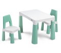 TOYZ STOLIK DZIECIĘCY + 2 KRZESEŁKA MONTI MINT