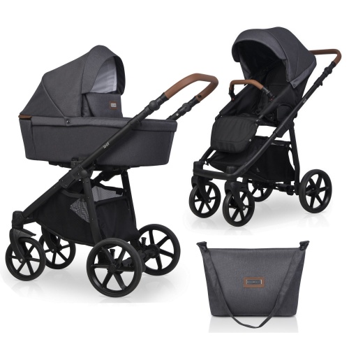 RIKO BASIC WÓZEK GŁĘBOKO-SPACEROWY 2w1 IDOL 04 ANTHRACITE