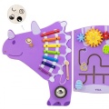 VIGA DREWNIANA SENSORYCZNA TABLICA MANIPULACYJNA TRICERATOPS 44753