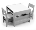 MILLY MALLY ZESTAW MEBLI DLA DZIECI STOLIK + 2 KRZESEŁKA SVEN GREY