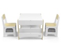 MILLY MALLY ZESTAW MEBLI DLA DZIECI STOLIK + 2 KRZESEŁKA SVEN NATURAL