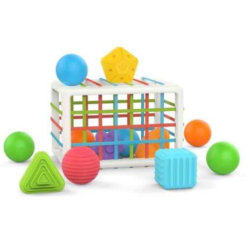 WOOPIE ELASTYCZNA KOSTKA SENSORYCZNA DLA DZIECI KOLOROWE KSZTAŁTY 13EL. 44299