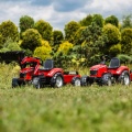 FALK Traktor Massey Ferguson Czerwony na Pedały z Przyczepką od 3 Lat