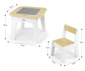 MILLY MALLY ZESTAW MEBLI DLA DZIECI STOLIK + 2 KRZESEŁKA OLAF BLOCKS WHITE