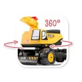 FALK Koparka JCB DIGGER Obrotowa Żółta Ruchoma Łyżka Od 3 Lat.