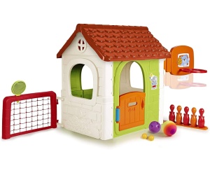 OUTLET FEBER DOMEK OGRODOWY 6 W 1 PLAC ZABAW Z GRAMI 13048