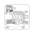 FEBER DOMEK OGRODOWY 6 W 1 PLAC ZABAW Z GRAMI 13048
