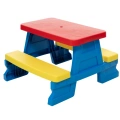 DOREX STOLIK OGRODOWY Z ŁAWECZKAMI DLA DZIECI NIEBIESKI