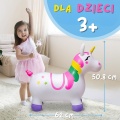 WOOPIE Skoczek Gumowy do Skakania Jednorożec Biały+ Pompka
