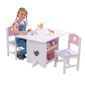 KIDKRAFT DREWNIANY STOLIK I 2 KRZESEŁKA SERDUSZKO 26913