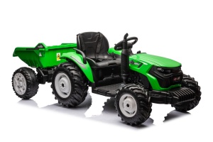 Traktor Na Akumulator HC-306 Z Przyczepą Jasno Zielony 24V