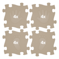 WOOPIE Mata Sensoryczna Ortopedyczna Puzzle Ręce i Nogi 16 el. - Kolor Beżowy
