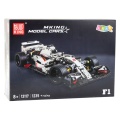 Klocki Konstrukcyjne Samochód Wyścigowy F1 Biało-Czerwony 1235 el.