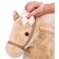 ADAM TOYS KONIK PEGAZ NA BIEGUNACH Z FOTELIKIEM I KOŁAMI BEŻOWY OD 10 M-CY GS6085W