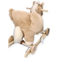 ADAM TOYS KONIK PEGAZ NA BIEGUNACH Z FOTELIKIEM I KOŁAMI BEŻOWY OD 10 M-CY GS6085W