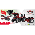 FALK Traktor Valtra Bordowy na Pedały z Przyczepką i Łyżką od 3 Lat