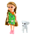 Zestaw Mini Laleczka W Sukience Z Pieskiem 14,5cm Mix