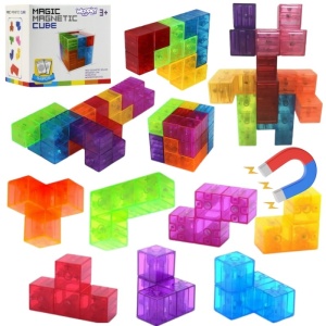 WOOPIE Układanka Kostka Tetris Z Zestawem Kart