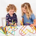 WOOPIE Klocki Konstrukcyjne Kolorowe Słomki 1200 el.