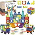 WOOPIE Klocki Magnetyczne 3D Zestaw Zamek Pojazdy 71el.