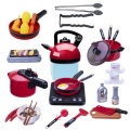 Zestaw Kuchenny Garnki Jedzenie Płyta Na Baterie Akcesoria 36el