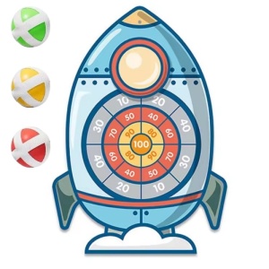 WOOPIE Gra Zręcznościowa w Rzutki na Rzepy Tarcza Rakieta