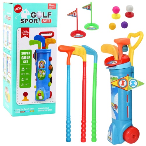 Zestaw Do Gry W Golfa Wózek Kije Pole Gra Sportowa 20el