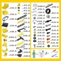 WOOPIE Zestaw Konstrukcyjny Pojazdy Budowlane STEAM 6w1 223 el.