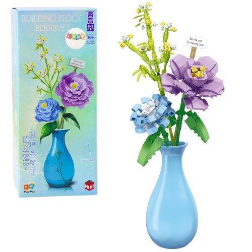 Klocki Konstrukcyjne Kwiaty W Wazonie Bukiet 257 el.