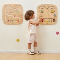 VIGA Drewniana Tablica Manipulacyjna Sensoryczna Labirynt Dotknij i Dopasuj
