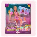 WOOPIE ROYAL Lalka Lily Rowerzystka Bobas w Foteliku Rower