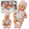 Lalka Bobas Niemowlak Różowe Ubranko Czapeczka Śliniaczek 18 cm