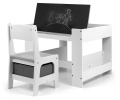 MILLY MALLY ZESTAW MEBLI DLA DZIECI STOLIK + 2 KRZESEŁKA SVEN PLUS WHITE