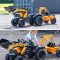 FALK Traktor na Pedały Case CE z Koparką Ładowarką i Przyczepą 3-7 lat