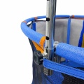 TRAMPOLINA DLA DZIECI OGRODOWA 150 CM Z SIATKĄ NIEBIESKA