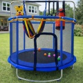 TRAMPOLINA DLA DZIECI OGRODOWA 150 CM Z SIATKĄ NIEBIESKA