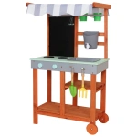 Lulilo Kuchnia dla dzieci drewniana ogrodowa błotna letnia Sableto + akcesoria 110,5cm