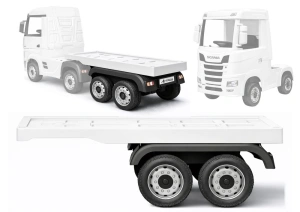 Naczepa do pojazdu na akumulator HL358 Mercedes Scania Actros biała
