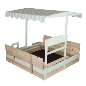 LULILO Piaskownica drewniana Vendo obracany daszek 360° zamykana ławki 120cm