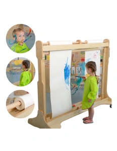 MASTERKIDZ Ogromna Drewniana Sztaluga Okienna Do Malowania